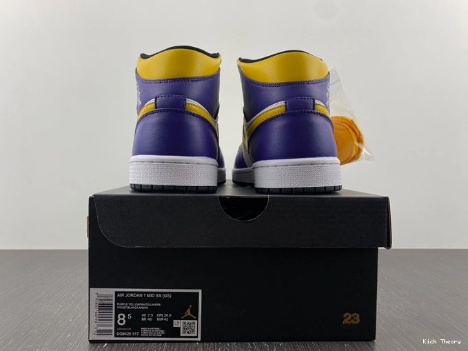 Kick Theory Functional DQ8426- Jordan 1 Lakers 3696 Mid 1013